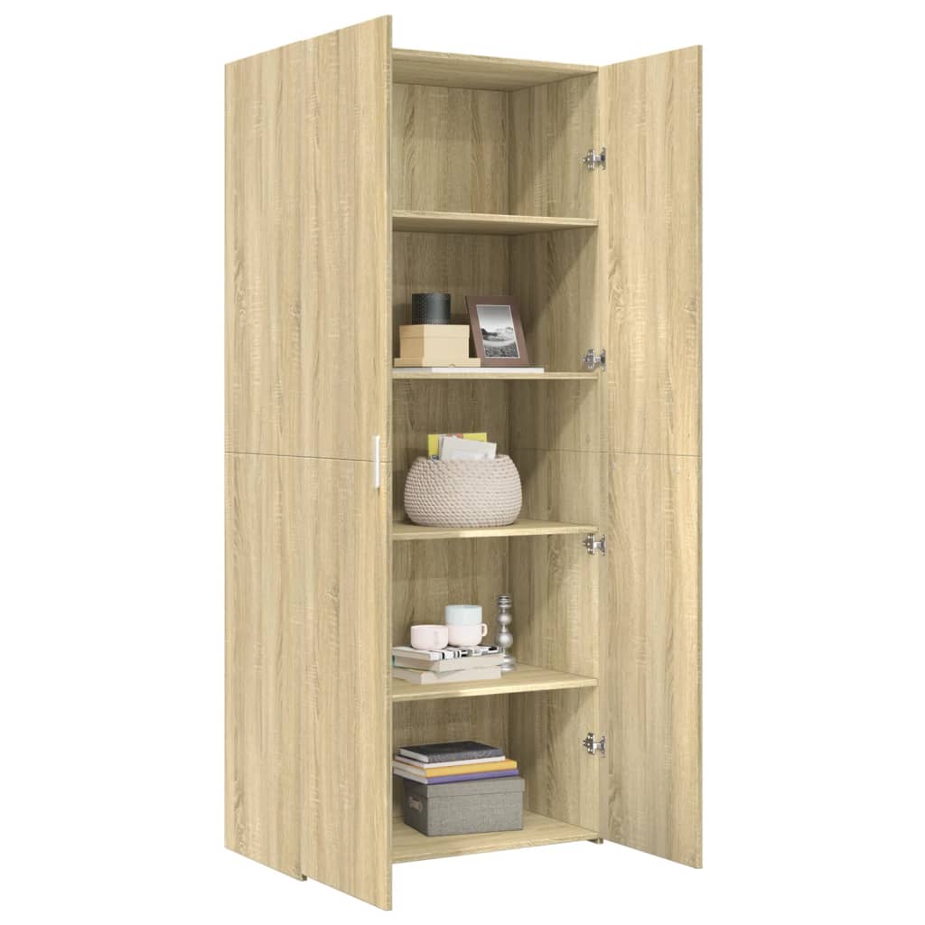 Highboard Sonoma Oak 80x42.5x185 cm Engineered Wood